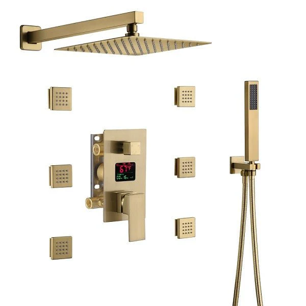 12″ Brushed Gold Shower System