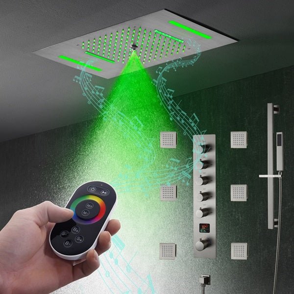 15″x23″  LED Music Shower System